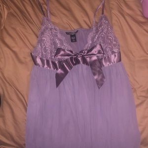 Lavender Victoria’s Secret Babydoll Lingerie Top Size Large